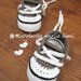 Scarpine/sneakers bambino cotone grigioverde/bianco/nero - fatte a mano - uncinetto