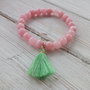 Bracciale rosa e verde