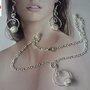 COLLANA PREZIOSA CON PERLE *VETRO E WIRE* ARGENTO MARTELLATO