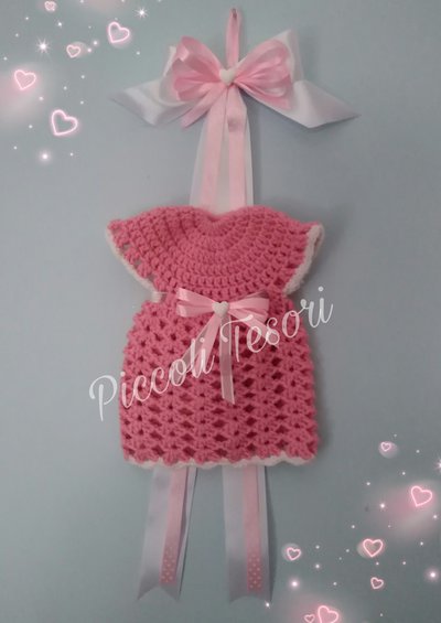 Fiocco Nascita all'uncinetto Fiocco Nascita all'uncinetto