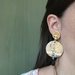 Klimt "Albero della vita" orecchini di carta pendenti con ciondolo a cerchio e perlina nera a goccia