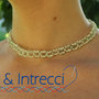 collana a collare di perline di vetro handmade