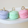 Ciondolo Macaron in colori pastello - Miniature in pasta polimerica - Ciondolo per agenda - Ciondolo bracciale -