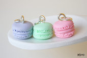 Ciondolo Macaron in colori pastello - Miniature in pasta polimerica - Ciondolo per agenda - Ciondolo bracciale -
