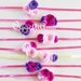 Natro decorativo con fiori di feltro: braccialetto, decorazione per codini, idea regalo per il compleanno della vostra bambina!