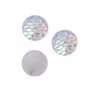 10 strass cabochon tondi decorativi in resina con Effetto Squama di Pesce  Dimensioni: 12 mm