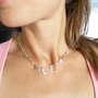 Collana in argento 925 con lettere iniziali 