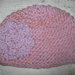 Hand knitted lilac flower hat