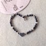 Bracciale in ematite e cuore in argento 925