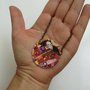 Klimt collana girocollo con ciondolo di carta a cerchio dedicato all'"Abbraccio" di klimt