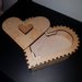 Scatola in legno a forma di cuore