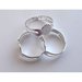 Base anelli regolabile con base piatta color argento