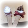 ★★SALDI Segnalibro Dolcetto - cupcake con nutella, in fimo e cernit con fiocco :)
