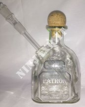 Bong Water Pipe Shisha Narghile Bottiglia Tequila Patron Silver idea regalo riciclo creativo riuso