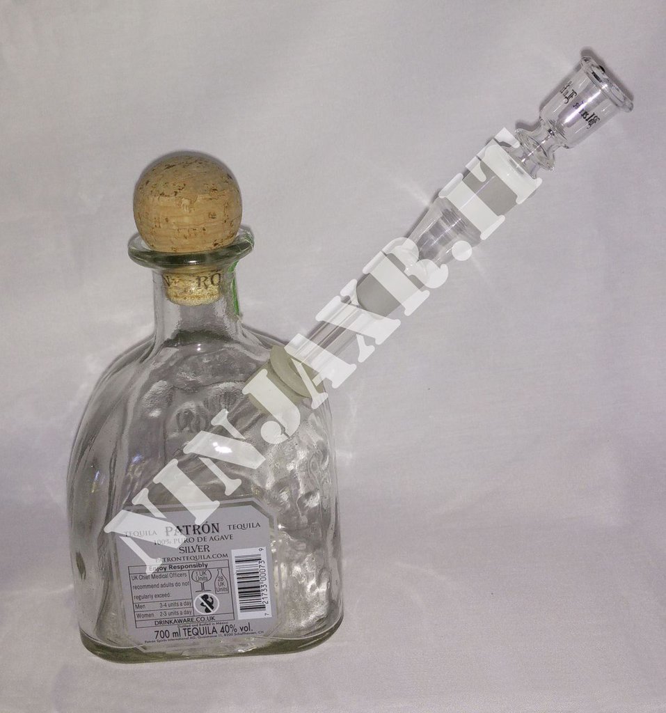 Bong Water Pipe Shisha Narghile Bottiglia Tequila Patron Silver ide