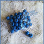 Lotto 25 perle di legno 8 mm. colore BLU