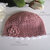 Cappellino rosa antico neonata cotone all'uncinetto