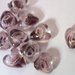 Perla perlina in vetro trasparente a forma di cuore  con dettagli di colore BORDEAUX decorazioni Accessori bigiotteria, orecchini, bracciali, collane