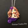 Collana con sirena in fimo