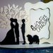 Cornice Portafoto cake topper in legno per sposi con albero della vita con incisione personalizzata
