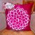 Cuscino con fiore 3d fucsia