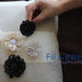spille artigianali con fiori di lana