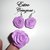 orecchini e anello rose lilla