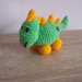 Dinosauro all'uncinetto amigurumi