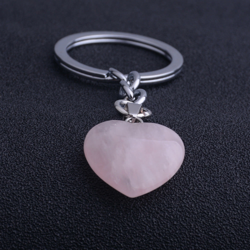 Nupuyai Pietra di quarzo rosa a forma di cuore per Chakra Reiki, pietra di amore di cristallo curativo per la decorazione della casa, 45 mm