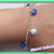 Bracciale con ciondoli bianco blu