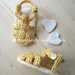 Sandali neonato/bambino in cotone giallo vaniglia - uncinetto - fatto a mano