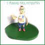 Cake topper miniatura " calciatore " bambino ragazzo idea regalo sopratorta personalizzato 