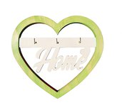 Portachiavi bacheca a forma di cuore color verde  con interno bianco