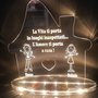 lampada a led 'l'amore ti porta a casa'