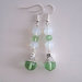 Orecchini pendenti cristallo verde peridot & white opal