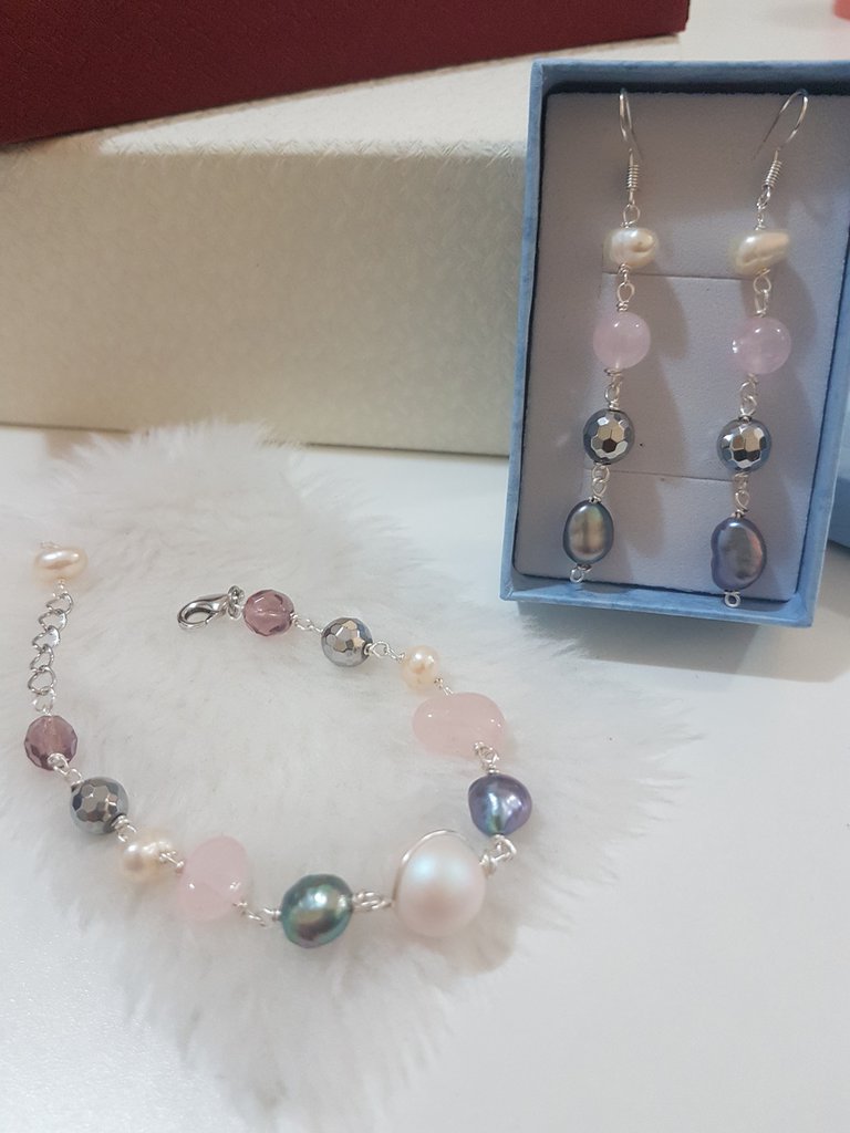 Orecchini oro 18k diamanti e perle di coltura di acqua dolce DOLCEHADAMA