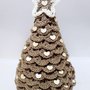 Alberello di Natale uncinetto con cuori di legno - albero BROWN