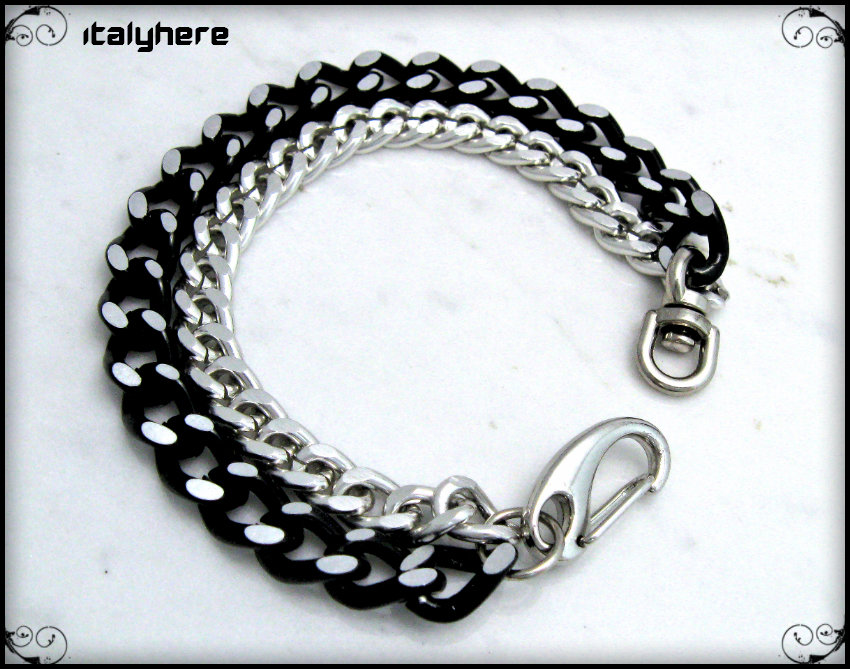 WearTravelers Bracciale Istanbul – Doppia Catena In Argento 925 E Aereo Bicolore, Idea Regalo Per Donna Viaggiatrice
