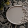 stampo medaglione ovale blasone con rose cm. 8.5x7 
