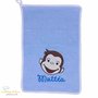 Asciugamano in spugna di cotone azzurra con ricamo George personalizzato con nome - Misure: 30 x 30 cm