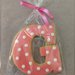 biscotti con iniziale decorati tema Minnie