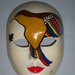 Maschera decorativa ceramica Birdy