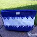 Trousse all'uncinetto, variante blu