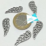 Airssory 100 Ciondoli A Forma Di Ala D'Angelo In Ottone – 31,5 Mm Per Creazione Gioielli Fai Da Te, Portachiavi, Segnalibri E Decorazioni