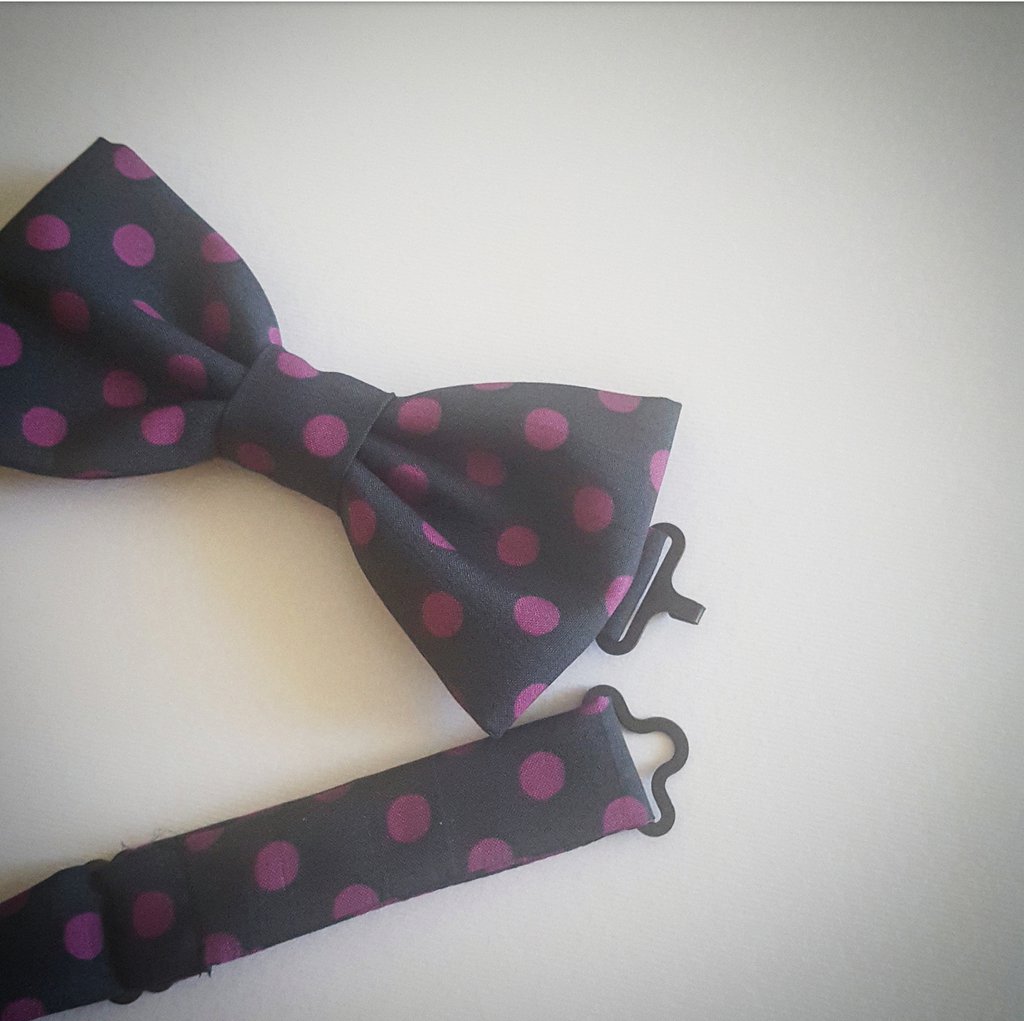 Papillon A Pois Per Bambini, Blu Scuro, Pre-legato Con Fascia Regolabile Fino A 45 Cm, Per Matrimoni E Feste