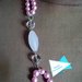 Collana filo di perle rosa e pietra opale rosa