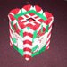 Handmade Candy Cane Santa Tissue Box Cover