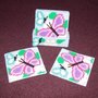Handmade Pastel Butterfly Coasters