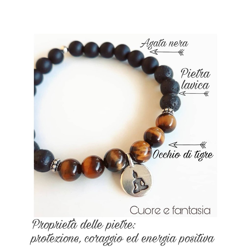 Bracciale Con Pietre Naturali Ed Argento, Rajola. Collezione GLICINE Codice B2 1 618j