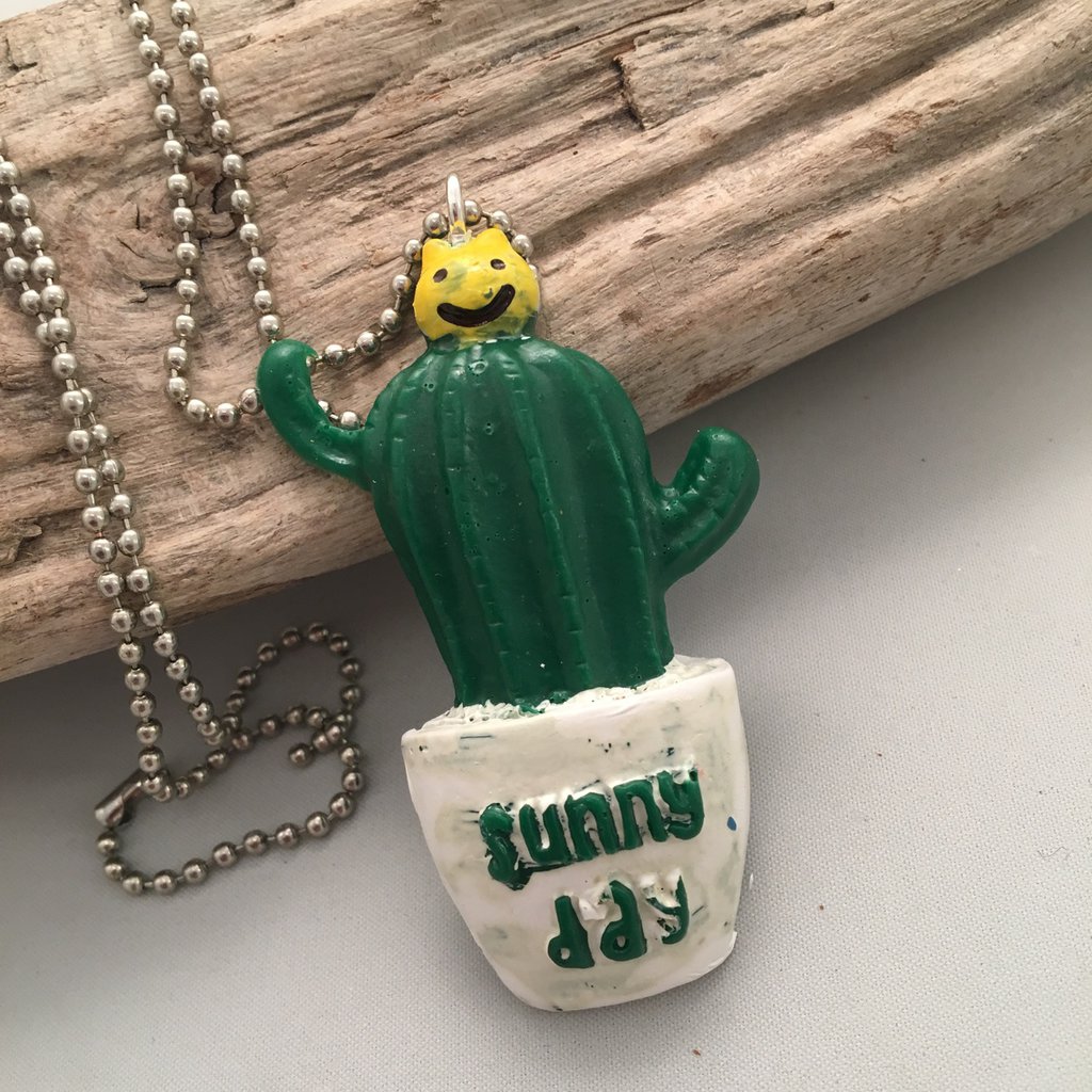 Daylinlove Collana Ciondolo Cactus In Argento 925 - Gioiello Significativo Per Donne, Regalo Compleanno Natale, Ipoallergenica